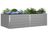 Planter Light Grey 195 x 100 x 75 cm Galvanised Steel 42018168