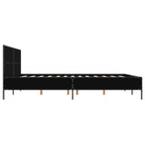 ZNTS Bed Frame without Mattress Black 120x200 cm 3279992