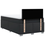 Box Spring Bed with Mattress Black 120x200 cm Faux Leather 3286116