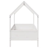 Kids' House Bed Frame without Mattress White 80x200 cm Pine 850705
