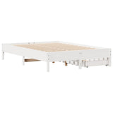 Bed Frame without Mattress White 140x200 cm Solid Wood Pine 3301711