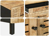Bedside Table Natural 50 x 33 x 60 cm Solid Mango Wood 4018855