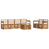 Outdoor Sofa Set 7 pcs Natural Solid Acacia Wood 3374394