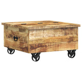Coffee Table Rough Mango Wood 70x70x40 cm 243979