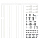 Fence Element ASSEN White 170 x 150 cm Steel 42003923