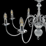 Chandelier Silver 8 x E14 Bulbs 281618