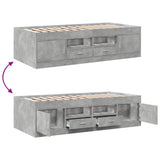 Daybed with Drawers without Mattress Concrete Grey 90x200 cm 3280247