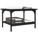 Printer Stand 2-Tier Black 50x40x38 cm Engineered Wood 842281