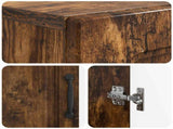 Bathroom Cabinet with Open Shelf UTRECHT Smoked Oak 897700