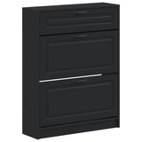 Shoe Cabinet UTRECHT 78 x 24 x 100 cm Engineered Wood Black 897756