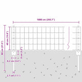 Welded Wire Fence 10 x 0.4 m PVC-Coated Steel Grey Mesh 3336078