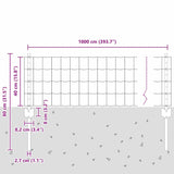 Fence with Posts Grey 0.4 x 10 m Steel 3336078