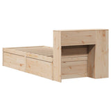 Bed Frame without Mattress 75x190 cm Small Single Solid Wood Pine 3323440