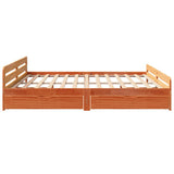 Bed frame without Mattress Wax Brown 180x200 cm Super King Solid Wood Pine 3309031