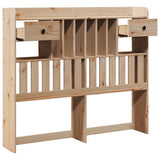 Headboard with Storage 135 cm Solid Wood Pine 855514