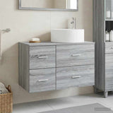 Bathroom Furniture Set 2 pcs Grey Sonoma Engineered Wood 3404013