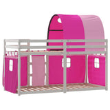 Bunk Bed without Mattress Pink 90x190 cm Single Solid Wood Pine 3283999