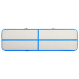 Inflatable Gymnastics Mat with Pump 800x100x15 cm PVC Blue 92674