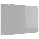 Kitchen Backsplash 2 pcs Light Grey 80 x 60 cm Tempered Glass 3415451