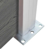 Garden Fence WPC 175x186 cm Grey 49069