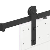 Sliding Door Hardware Kit 183 cm Steel Black 4009712