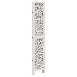 Room Divider 5 Panels White Solid Wood Paulownia 358744