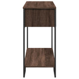 ZNTS Console Table Brown Oak 100x35x74.5 cm Engineered Wood 848533