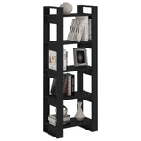 Book Cabinet/Room Divider Black 60x35x160 cm Solid Wood 813893