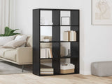 Book Cabinet Black Oak 69.5 x 29 x 137.5 cm Engineered Wood 879666