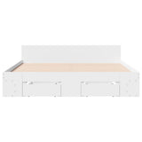 Bed Frame with Drawers without Mattress White 120x190 cm Small Double 3280776