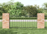 Fence Element ASSEN Grey 170 x 100 cm Steel 42003913