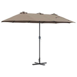 Garden Parasol Taupe 370 x 197 x 239 cm Polyester and Aluminium 42003370