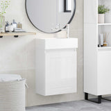Bathroom Vanity Unit with Tap High Gloss White 889495
