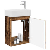 Bathroom Vanity Unit with Tap Old Wood 45.5 x 22.5 x 84 cm 889519