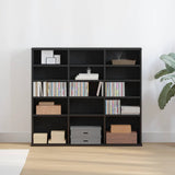 CD Cabinet Black Oak 100x23x89.5 cm Engineered Wood 862481