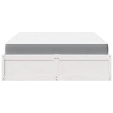 Bed with Mattress White 140x200 cm Solid Wood Pine 3281935