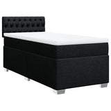 Box Spring Bed with Mattress Black 100x200 cm Fabric 3285808