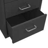 Mobile File Cabinet Anthracite 28x41x69 cm Metal 335919