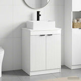 Bathroom Furniture Set High Gloss White Engineered Wood 3404244