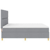 Box Spring Bed with Headboard Light grey 180 x 200 cm Fabric 3339714
