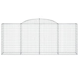 Arched Gabion Baskets 2 pcs 300x50x120/140 cm Galvanised Iron 3146719