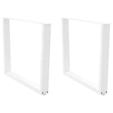 Dining Table Legs V-Shape 2 pcs White 100x cm Steel 4012657
