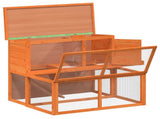 Rabbit Hutch Brown 102x90x84.5 cm Solid Wood Pine 172283