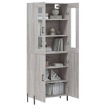 Highboard Grey Sonoma 69.5x34x180 cm Engineered Wood 3198223