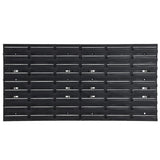 30 Piece Workshop Shelf Set Red and Black 77x39cm Polypropylene 152203