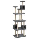Cat Tree with Sisal Scratching Posts Dark Grey 188 cm 171490