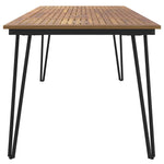 Garden Table with Hairpin Legs 180x90x75 cm Solid Wood Acacia 319521