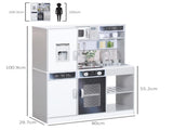 Pretend Play Toy Kitchen, Kids Kitchen Playset w/ Sounds, Lights, Running Water, Coffee Maker, T3398P422354