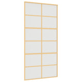 Sliding Door Gold 102.5x205 cm Frosted ESG Glass and Aluminium 155171