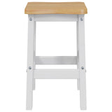 High Bar Stool EKAI 2 pcs White 40 x 29 x 63 cm Solid Pine Wood 42037016